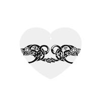 Phayah Heart Shape Car Air Fresheners Cards 4 Pcs Black Lock Knot Pattern Auto Aromatherapy Tablets Hanging Scented Card - Lavender Scent