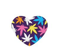 Phayah Heart Shape Car Air Fresheners Cards 4 Pcs Bright Colorful Weed Pattern Pattern Auto Aromatherapy Tablets Hanging Scented Card - Lavender Scent