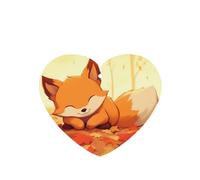 Phayah Heart Shape Car Air Fresheners Cards 4 Pcs Cartoon Fox Pattern Auto Aromatherapy Tablets Hanging Scented Card - Lavender Scent