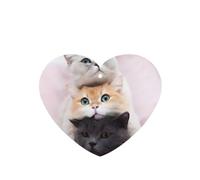 Phayah Heart Shape Car Air Fresheners Cards 4 Pcs Cats Pattern Auto Aromatherapy Tablets Hanging Scented Card - Lavender Scent