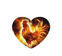 Phayah Heart Shape Car Air Fresheners Cards 4 Pcs Chicken On Fire Pattern Auto Aromatherapy Tablets Hanging Scented Card - Lavender Scent