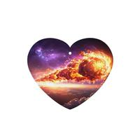 Phayah Heart Shape Car Air Fresheners Cards 4 Pcs Comet In Space Pattern Auto Aromatherapy Tablets Hanging Scented Card - Lavender Scent