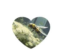 Phayah Heart Shape Car Air Fresheners Cards 4 Pcs Cute Bee Pattern Auto Aromatherapy Tablets Hanging Scented Card - Lavender Scent