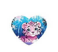 Phayah Heart Shape Car Air Fresheners Cards 4 Pcs Cute Snow Leopard Pattern Auto Aromatherapy Tablets Hanging Scented Card - Lavender Scent