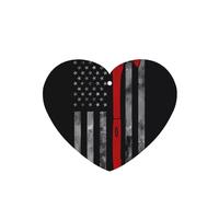Phayah Heart Shape Car Air Fresheners Cards 4 Pcs Firefighter Axe Red Line Flag Pattern Auto Aromatherapy Tablets Hanging Scented Card - Lavender Scent