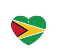 Phayah Heart Shape Car Air Fresheners Cards 4 Pcs Flag Of Guyana Pattern Auto Aromatherapy Tablets Hanging Scented Card - Lavender Scent
