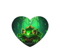 Phayah Heart Shape Car Air Fresheners Cards 4 Pcs Green Toad Pattern Auto Aromatherapy Tablets Hanging Scented Card - Lavender Scent