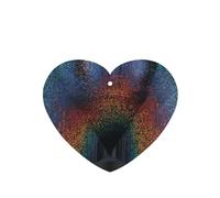 Phayah Heart Shape Car Air Fresheners Cards 4 Pcs Holographic Dreams Pattern Auto Aromatherapy Tablets Hanging Scented Card - Lavender Scent