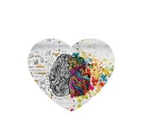 Phayah Heart Shape Car Air Fresheners Cards 4 Pcs Left And Right Brain Advantage Pattern Auto Aromatherapy Tablets Hanging Scented Card - Lavender Scent