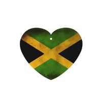 Phayah Heart Shape Car Air Fresheners Cards 4 Pcs Old Jamaican Flag Pattern Auto Aromatherapy Tablets Hanging Scented Card - Lavender Scent