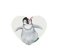 Phayah Heart Shape Car Air Fresheners Cards 4 Pcs Penguin Wearing Flowers Pattern Auto Aromatherapy Tablets Hanging Scented Card - Lavender Scent