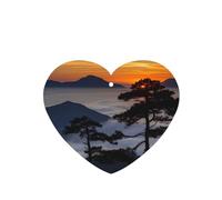 Phayah Heart Shape Car Air Fresheners Cards 4 Pcs Pine Tree On Mountain Top Pattern Auto Aromatherapy Tablets Hanging Scented Card - Lavender Scent