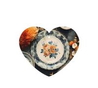 Phayah Heart Shape Car Air Fresheners Cards 4 Pcs Porcelain Plate Pattern Auto Aromatherapy Tablets Hanging Scented Card - Lavender Scent