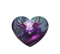 Phayah Heart Shape Car Air Fresheners Cards 4 Pcs Purple Eyed Beast Pattern Auto Aromatherapy Tablets Hanging Scented Card - Lavender Scent