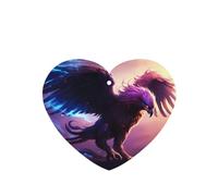 Phayah Heart Shape Car Air Fresheners Cards 4 Pcs Purple Flame Griffin Pattern Auto Aromatherapy Tablets Hanging Scented Card - Lavender Scent