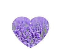 Phayah Heart Shape Car Air Fresheners Cards 4 Pcs Purple Lavender Pattern Auto Aromatherapy Tablets Hanging Scented Card - Lavender Scent