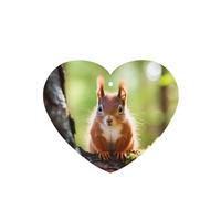 Phayah Heart Shape Car Air Fresheners Cards 4 Pcs Red Squirrel Pattern Auto Aromatherapy Tablets Hanging Scented Card - Lavender Scent