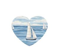 Phayah Heart Shape Car Air Fresheners Cards 4 Pcs Sailboat Sailing Pattern Auto Aromatherapy Tablets Hanging Scented Card - Lavender Scent