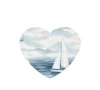 Phayah Heart Shape Car Air Fresheners Cards 4 Pcs Sailboat Sketch Pattern Auto Aromatherapy Tablets Hanging Scented Card - Lavender Scent