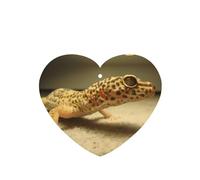 Phayah Heart Shape Car Air Fresheners Cards 4 Pcs Sand Leopard Gecko Pattern Auto Aromatherapy Tablets Hanging Scented Card - Lavender Scent