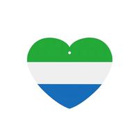 Phayah Heart Shape Car Air Fresheners Cards 4 Pcs Sierra Leone Flag Pattern Auto Aromatherapy Tablets Hanging Scented Card - Lavender Scent