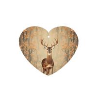 Phayah Heart Shape Car Air Fresheners Cards 4 Pcs Sika Deer In The Jungle Pattern Auto Aromatherapy Tablets Hanging Scented Card - Lavender Scent