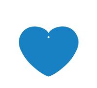Phayah Heart Shape Car Air Fresheners Cards 4 Pcs Solid Color Blue Pattern Auto Aromatherapy Tablets Hanging Scented Card - Lavender Scent
