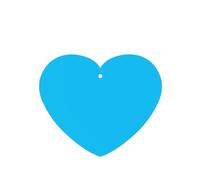 Phayah Heart Shape Car Air Fresheners Cards 4 Pcs Solid Color Light Blue Pattern Auto Aromatherapy Tablets Hanging Scented Card - Lavender Scent