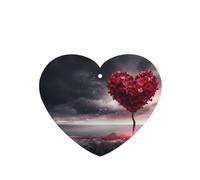 Phayah Heart Shape Car Air Fresheners Cards 6 Pcs A Tree Of Love Pattern Auto Aromatherapy Tablets Hanging Scented Card - Lavender Scent