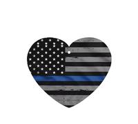 Phayah Heart Shape Car Air Fresheners Cards 6 Pcs American Thin Blue Line Flag Pattern Aromatherapy Tablets Hanging Scented Card - Lavender Scent Eliminate Odor