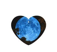 Phayah Heart Shape Car Air Fresheners Cards 6 Pcs Blue Moon Pattern Auto Aromatherapy Tablets Hanging Scented Card - Lavender Scent