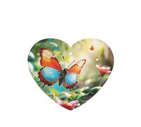 Phayah Heart Shape Car Air Fresheners Cards 6 Pcs Butterflies In The Garden Pattern Auto Aromatherapy Tablets Hanging Scented Card - Lavender Scent