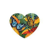 Phayah Heart Shape Car Air Fresheners Cards 6 Pcs Butterfly On Green Leaves Pattern Auto Aromatherapy Tablets Hanging Scented Card - Lavender Scent