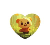 Phayah Heart Shape Car Air Fresheners Cards 6 Pcs Cartoon Bear Pattern Auto Aromatherapy Tablets Hanging Scented Card - Lavender Scent