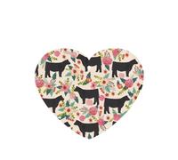 Phayah Heart Shape Car Air Fresheners Cards 6 Pcs Cattle Farm Sanctuary Pattern Aromatherapy Tablets Hanging Scented Card - Lavender Scent Eliminate Odor