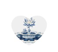 Phayah Heart Shape Car Air Fresheners Cards 6 Pcs Celadon Lotus Flower Pattern Auto Aromatherapy Tablets Hanging Scented Card - Lavender Scent
