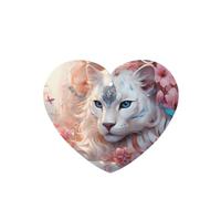 Phayah Heart Shape Car Air Fresheners Cards 6 Pcs Cheetah In Persian Flower Pattern Auto Aromatherapy Tablets Hanging Scented Card - Lavender Scent