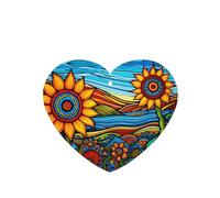 Phayah Heart Shape Car Air Fresheners Cards 6 Pcs Colorful Sunflower Pattern Auto Aromatherapy Tablets Hanging Scented Card - Lavender Scent