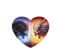 Phayah Heart Shape Car Air Fresheners Cards 6 Pcs Confrontation Beast Pattern Auto Aromatherapy Tablets Hanging Scented Card - Lavender Scent