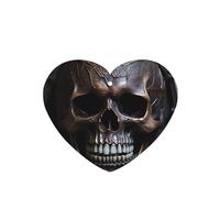 Phayah Heart Shape Car Air Fresheners Cards 6 Pcs Copper-Colored Skull Pattern Auto Aromatherapy Tablets Hanging Scented Card - Lavender Scent