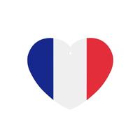 Phayah Heart Shape Car Air Fresheners Cards 6 Pcs French Flag Pattern Auto Aromatherapy Tablets Hanging Scented Card - Lavender Scent