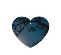 Phayah Heart Shape Car Air Fresheners Cards 6 Pcs Full Moon High In The Sky Pattern Auto Aromatherapy Tablets Hanging Scented Card - Lavender Scent