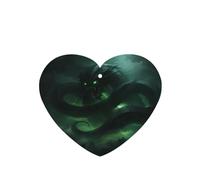 Phayah Heart Shape Car Air Fresheners Cards 6 Pcs Green Feathered Serpent Pattern Auto Aromatherapy Tablets Hanging Scented Card - Lavender Scent