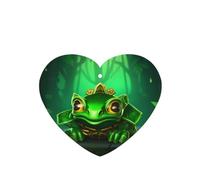 Phayah Heart Shape Car Air Fresheners Cards 6 Pcs Green Toad Pattern Auto Aromatherapy Tablets Hanging Scented Card - Lavender Scent