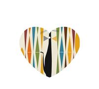 Phayah Heart Shape Car Air Fresheners Cards 6 Pcs Mid-Century Modern Art Cat Pattern Aromatherapy Tablets Hanging Scented Card - Lavender Scent Eliminate Odor