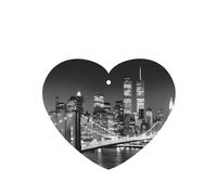 Phayah Heart Shape Car Air Fresheners Cards 6 Pcs New York Pattern Aromatherapy Tablets Hanging Scented Card - Lavender Scent Eliminate Odor