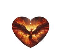 Phayah Heart Shape Car Air Fresheners Cards 6 Pcs Phoenix Pattern Aromatherapy Tablets Hanging Scented Card - Lavender Scent Eliminate Odor