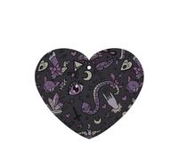 Phayah Heart Shape Car Air Fresheners Cards 6 Pcs Purple Black Goth Spooky Pattern Aromatherapy Tablets Hanging Scented Card - Lavender Scent Eliminate Odor