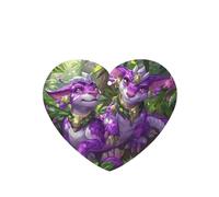 Phayah Heart Shape Car Air Fresheners Cards 6 Pcs Purple Chinchilla Pattern Auto Aromatherapy Tablets Hanging Scented Card - Lavender Scent