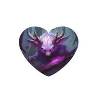 Phayah Heart Shape Car Air Fresheners Cards 6 Pcs Purple Eyed Beast Pattern Auto Aromatherapy Tablets Hanging Scented Card - Lavender Scent